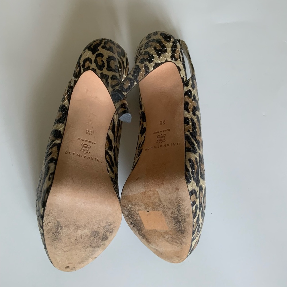 Brian Atwood Python Platform Heels Size 38 - image 5
